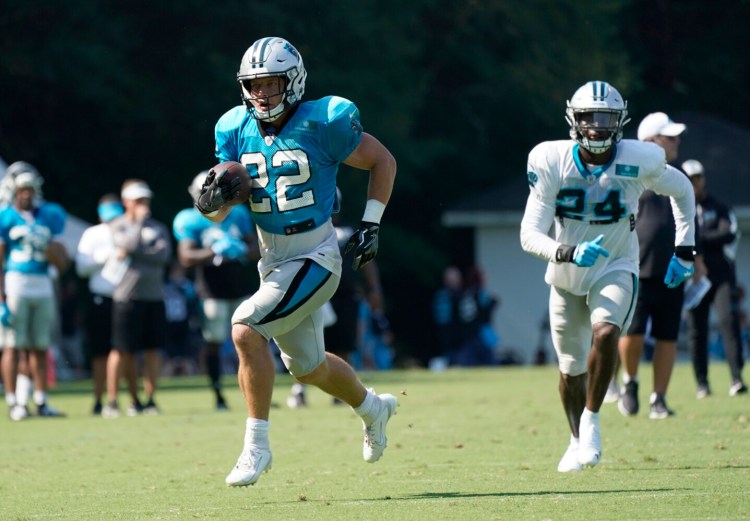 Christian McCaffrey had 1,965 yards from scrimmage last year. The Panthers hope to give him more touches, will but have him on the field for fewer plays. 