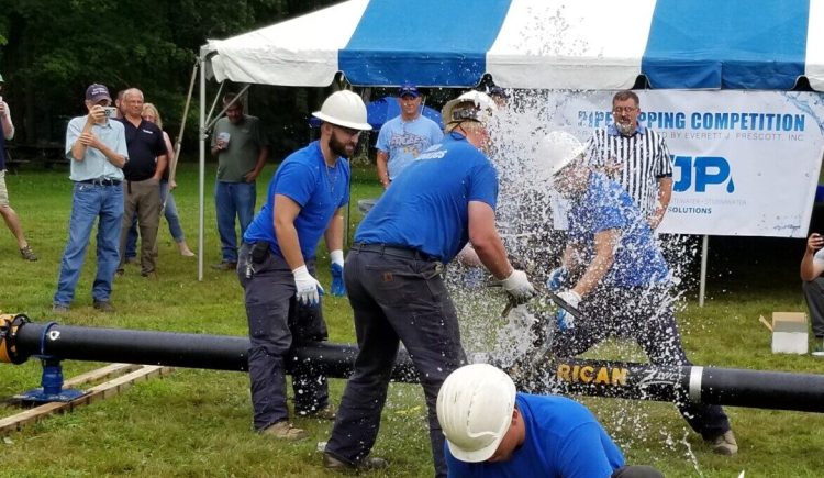 A team representing the Waterville-based Kennebec Water District took first place Thursday at the Annual Maine Water Utilities Association Pipe Tapping Competition held in Brunswick. 
