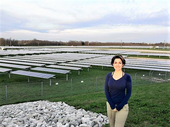 Sanford Seacoast Regional Airport Manager R. Allison Rogers visited the Indianapolis International Airport solar array - billed as the largest solar array  in the world located on an airport. That designation is expected to change to Sanford in the fall of 2020, when  the 50 megawatt Sanford Airport Solar LLC array is projected to go online. 