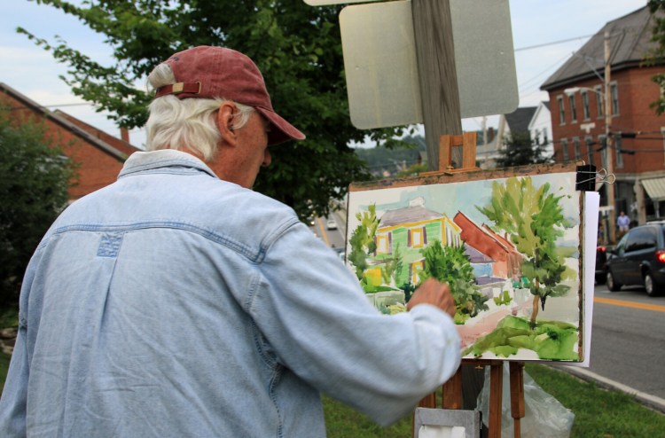 Plein air watercolorist Tony Van Hasselt will bring his artist’s vision to the Village during Wiscasset Art Walk on Aug. 29. 