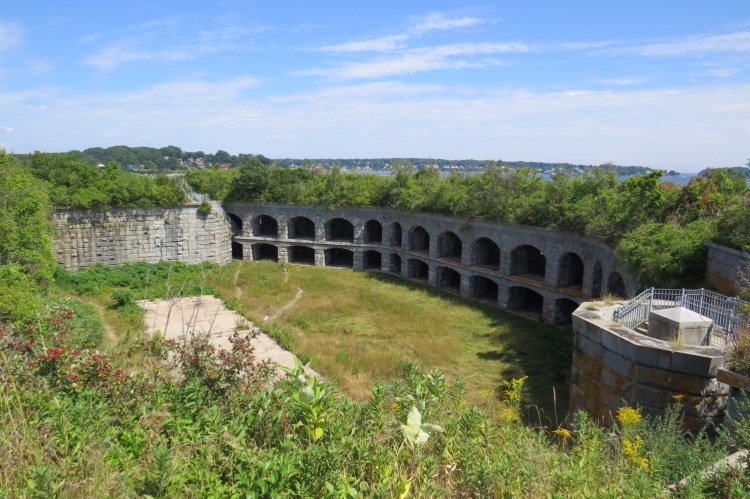 The interior of Fort Gorges