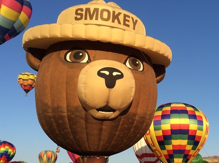 A Smokey the Bear balloon, coming this week to the Great Falls Balloon Festival, which starts Friday. Great Falls Balloon Festival photo
