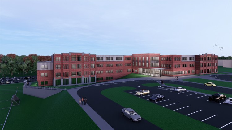 An architect's rendering of what South Portland's new middle school could look like.