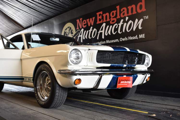 A 1966 Shelby Carryover took the top bid at this year's New England Auto Auction, selling for $291,500.
