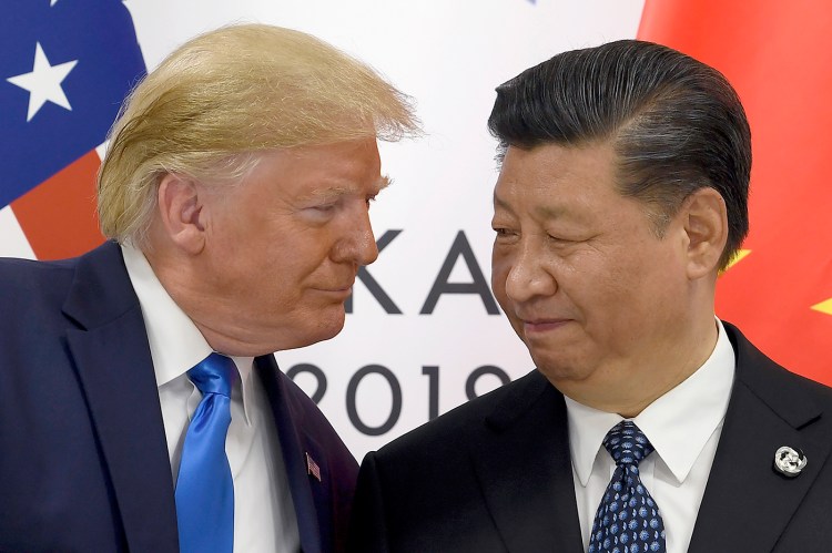 President Donald Trump, and Chinese President Xi Jinping during a meeting on the sidelines of the G-20 summit in Osaka, Japan in June.