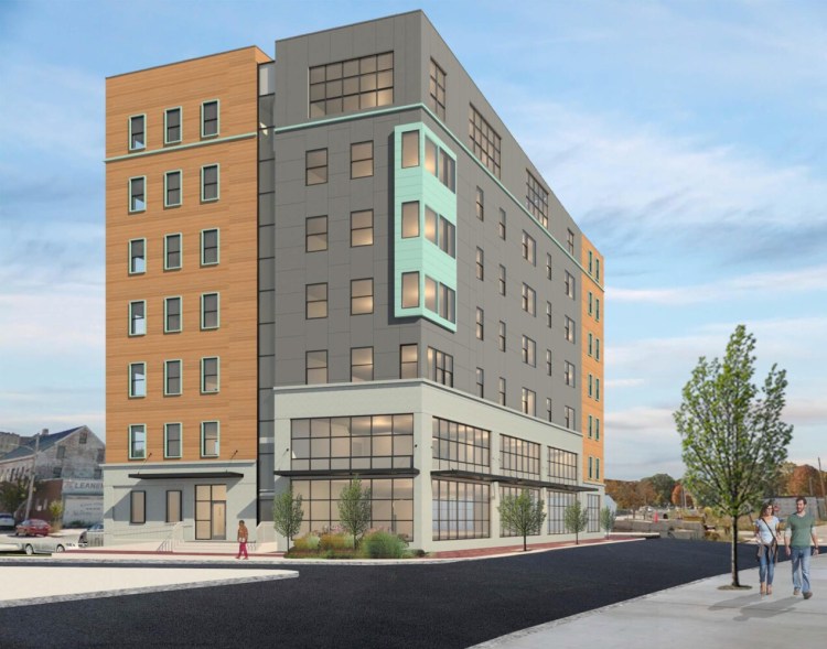 Rendering of new housing planned for 178 Kennebec St. in Portland.