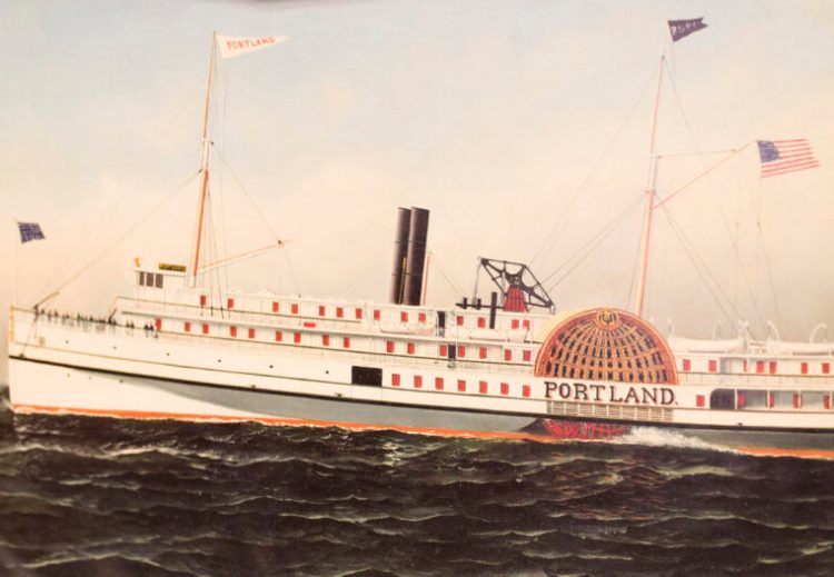 The SS Portland is shown in an image  from the Maine Historical Society.