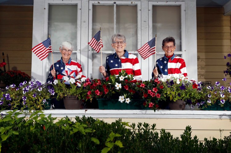 From left: JoAnn Miller, Elaine Greene and Carmen Footer at the home they share in Freeport.