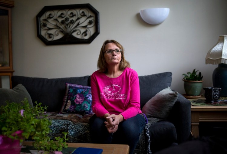 Betsy Plummer of South Paris was uninsured and recently became covered by MaineCare. She now has access to medications for fibromyalgia, anxiety and depression. About 37,000 low-income Mainers have signed up for Medicaid since January.