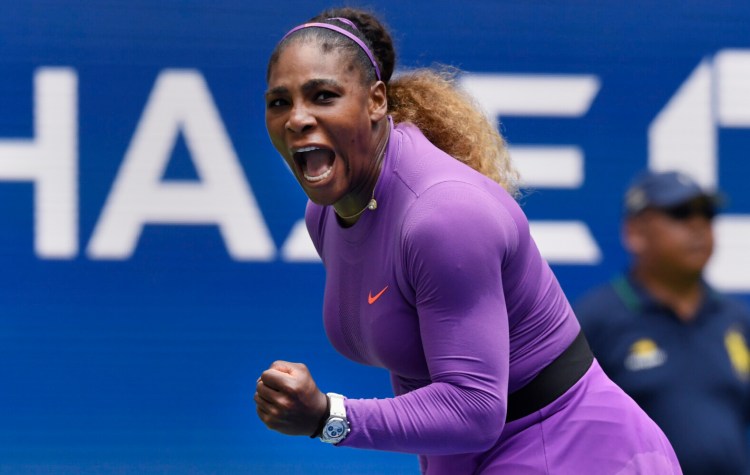 Serena Williams rolled her ankle earlier the match but recovered to beat Petra Martic 6-3, 6-4 on Sunday to reach the quarterfinals of the U.S. Open.