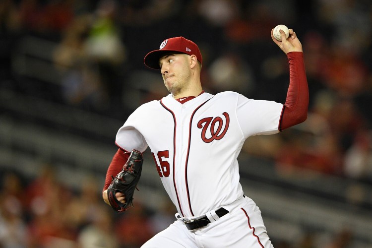 Washington starting pitcher Patrick Corbin delivers a pitch in the third inning of the Nationals' 7-2 win over the Phillies on Monday in Washington.