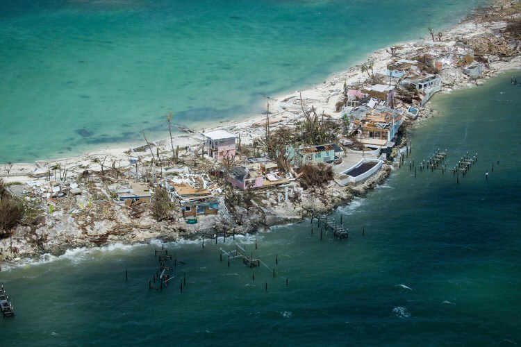 Extensive damage from Hurricane Dorian covers the Island of Abaco, Bahamas, on Wednesday.  