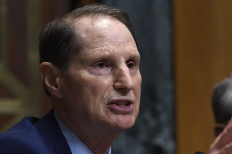 Senate Finance Committee ranking member Sen. Ron Wyden, D-Ore., speaks April 9 during a hearing on Capitol Hill in Washington.