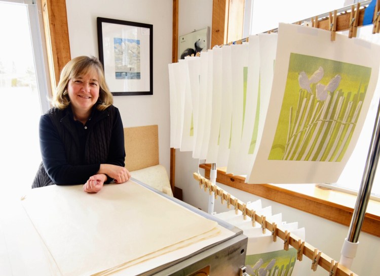 Sherrie York in her print studio.