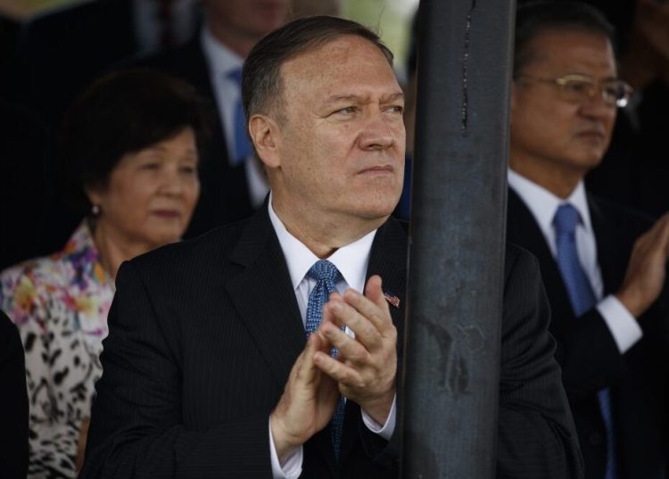Secretary of State Mike Pompeo on Tuesday described requests by Congress for depositions from State Department personnel as “an attempt to intimidate, bully, and treat improperly, the distinguished professionals of the Department of State.”