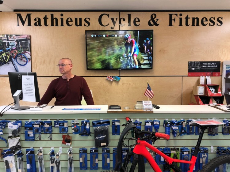 Dave Houston, who works at Mathieu's Cycle & Fitness Store at 20 Main St., said that the business relies on good internet for essential services. 