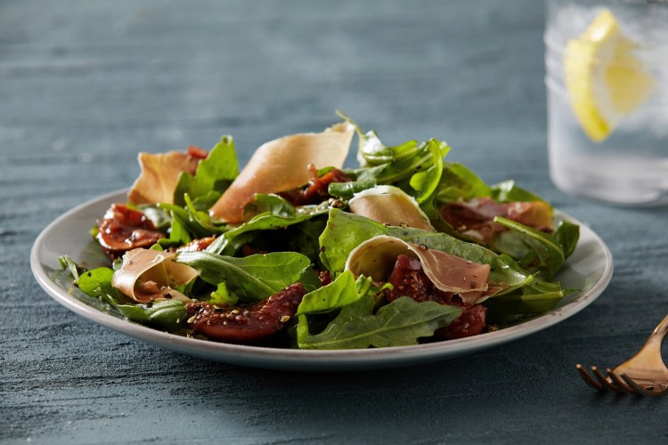 Arugula Salad With Figs, Agrodolce and Prosciutto