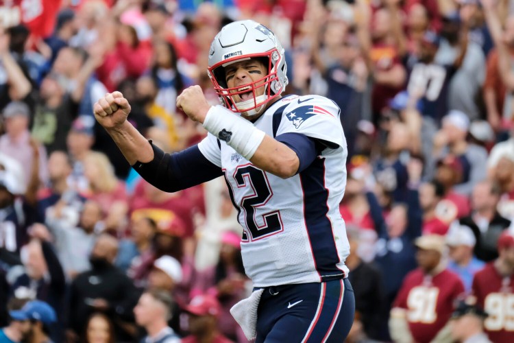 New England quarterback Tom Brady insists the team can play better, but the Patriots are 5-0 for just the second time since 2007 after pulling away at Washington for a 33-7 victory. Brady moved into third place for career passing yards.