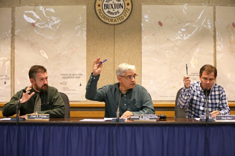 Buxton selectmen vote unanimously Wednesday night to accept the resignation of board Chairwoman Jean Harmon, who resigned after pleading no contest to a charge of disorderly conduct for hitting a town employee. 