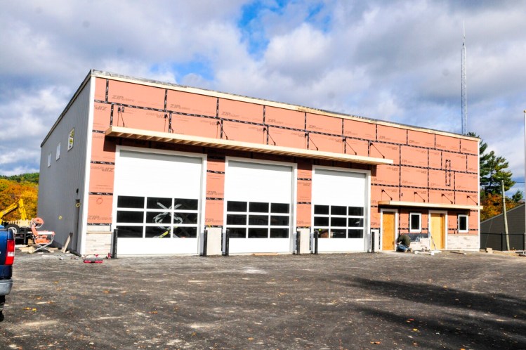 Construction continues at the new Farmingdale fire station on Friday on Maine Avenue in Farmingdale.