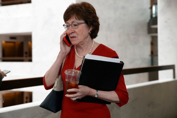 Sen. Susan Collins, R-Maine, is to be among the Republican senators targeted in an ad campaign by the group Need to Impeach.