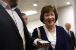 Sen. Susan Collins, R-Maine, is one of three Republicans who are considered vulnerable in the 2020 race but who have not signed on to a Senate resolution condemning the House impeachment inquiry. 