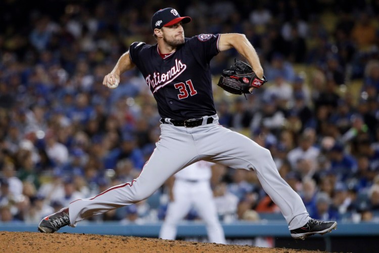 Normally a starter, Max Scherzer pitched out of the bullpen in Game 2 of the Nationals' NLDS against the Los Angeles Dodgers. The move paid off as Scherzer pitched a scoreless inning, striking out three and Washington won 4-2 to even the series at 1-1.