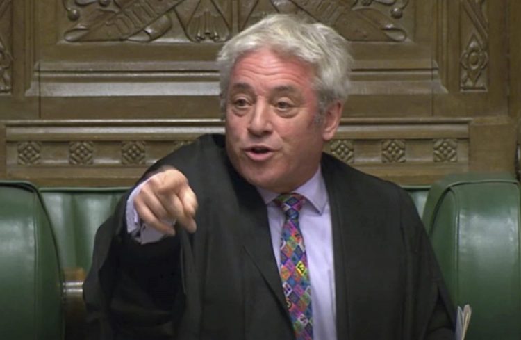 Speaker of Britain's House of Commons John Bercow rejected the idea of holding another vote on the Brexit deal with Europe on Monday.