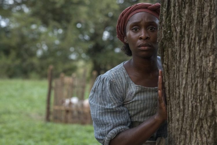 This image released by Focus Features shows Cynthia Erivo as Harriet Tubman in a scene from "Harriet." 