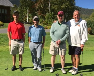  The Otis Federal Credit Union foursome were the winners of the 2019 Seth Wescott/ Franklin County Chamber Scholarship Golf Classic. From left are Cote Austin, Andrew Labrecque, Steve Maki and Steve Hamilton.
