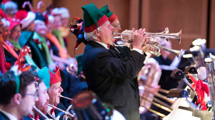 A past performance of the Portland Symphony Orchestra's "Magic of Christmas" at Merrill Auditorium.