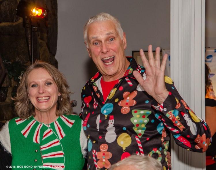 Don a favorite holiday attire for the 2019 Snow Ball with a chance of being chosen the most festive. In 2018, Stacey Souza , left, and Ernie Gallerani, were the jolly winners. 