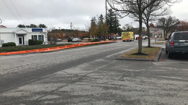 Police cordoned off the parking lot of the mall at Cook's Corner Wednesday afternoon after a concerns about a possible gas leak. 