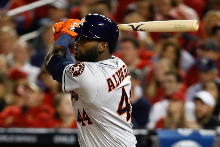 Houston's Yordan Alvarez was the unanimous selection for the American League Rookie of the Year after hitting 27 home runs in 87 games. 