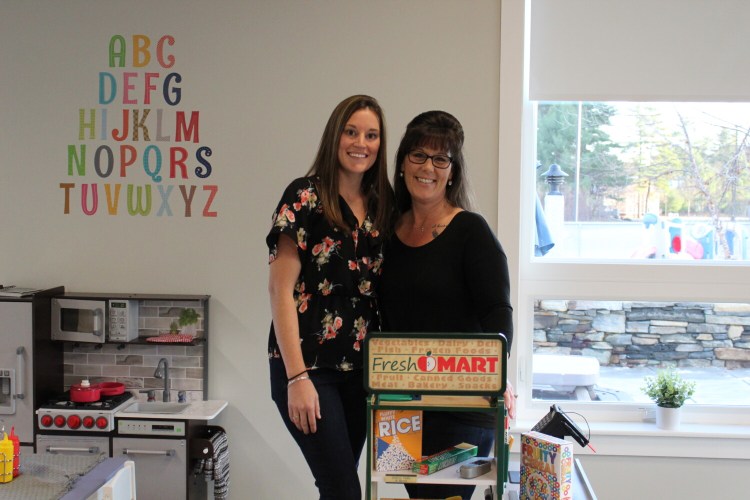 Kelsey Alexander, owner (left), and Terra Travis, assistant director, are the leadership behind Bright Beginnings at the Landing, a new childcare center that opened at the former base this month. 