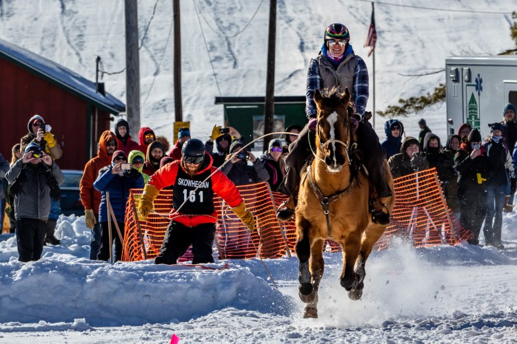 It has not been the snowiest of winters, but Somerset SnowFest will go on. The eight-day celebration kicks off Friday, and while the lack of snow led to the cancellation of two events, the rest of the activities are unaffected, including skijoring, shown here at Snowfest in 2019.