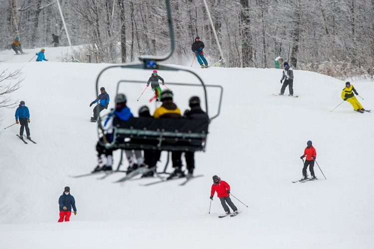 Sugarloaf ski resort, like every other ski resort in the state, is now closed because of the coronavirus. The chairlift definitely doesn't allow for the required social distancing.