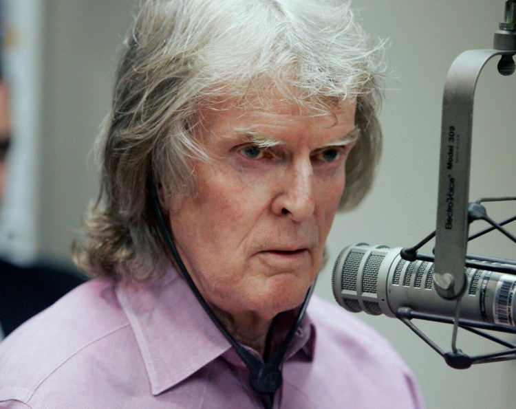 Radio personality Don Imus appears on the Rev. Al Sharpton's radio show in New York in 2007. Imus, whose career was made and then undone by his acid tongue during a decades-long rise to radio stardom and an abrupt public plunge after a nationally broadcast racial slur, died Friday. He was 79.