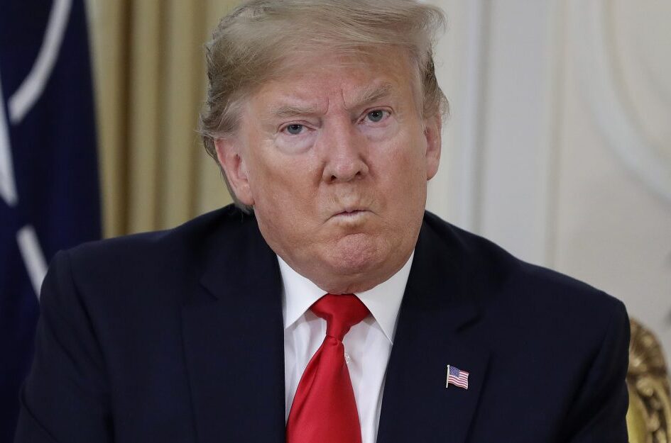 Donald Trump, Jens Stoltenberg, Emmanuel Macron