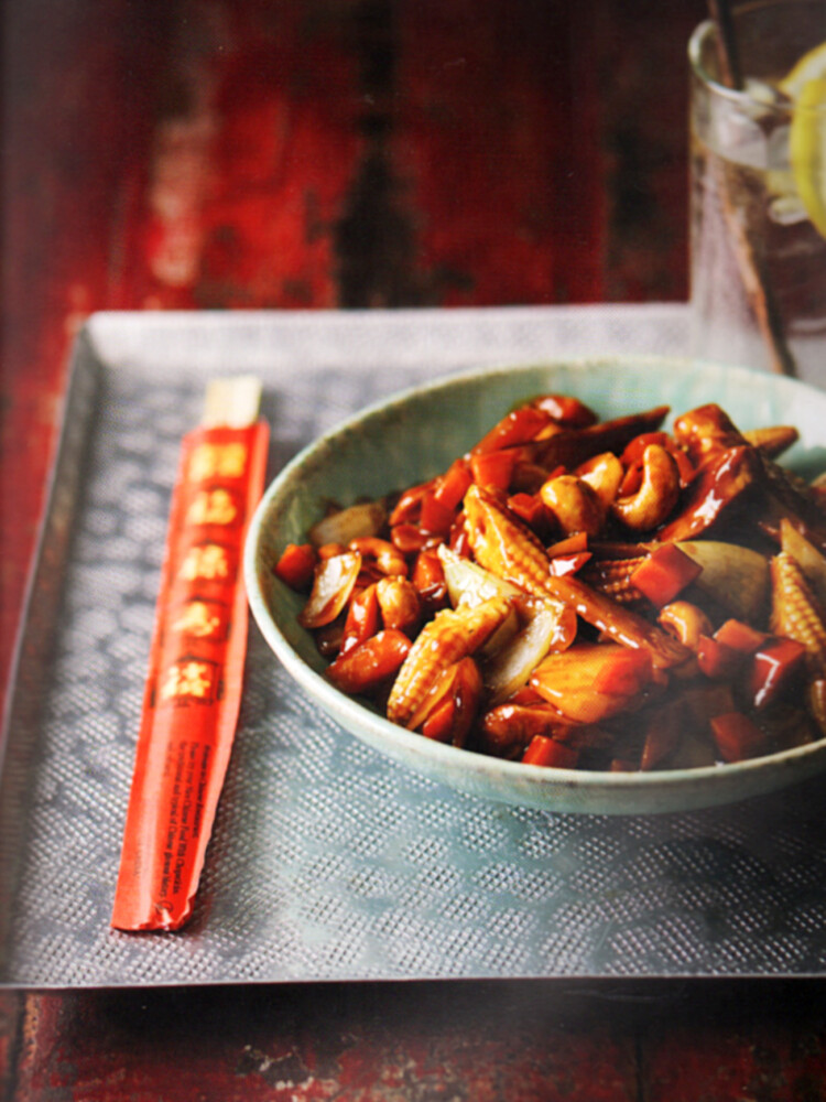 Chicken and Cashew Nuts from "Chinese Takeout Cookbook" by Kwoklyn Wan. 