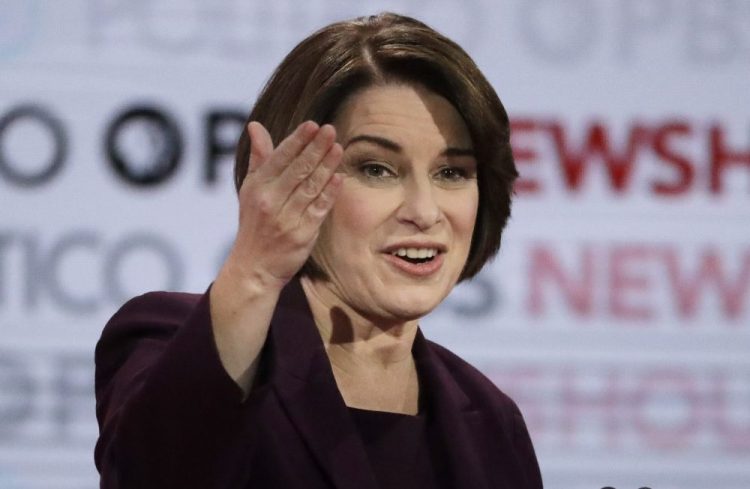 Democratic presidential candidate Sen. Amy Klobuchar, D-Minn., asked to either name a gift or ask forgiveness for something during Thursday's debate, said, "Well, I'd ask for forgiveness, any time any of you get mad at me. I can be blunt, but I am doing this because I think it is so important to pick the right candidates here." Sen. Elizabeth Warren earlier gave a similar answer.