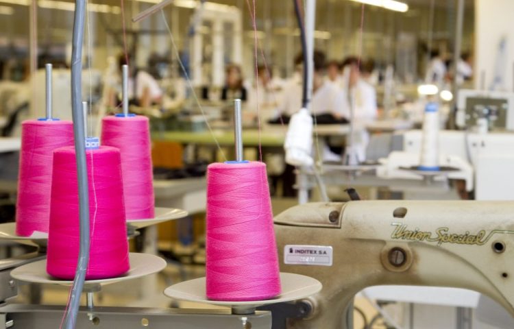 The production department at fashion giant Inditex's headquarters where Zara fashion garments are designed in La Coruna, Spain. 