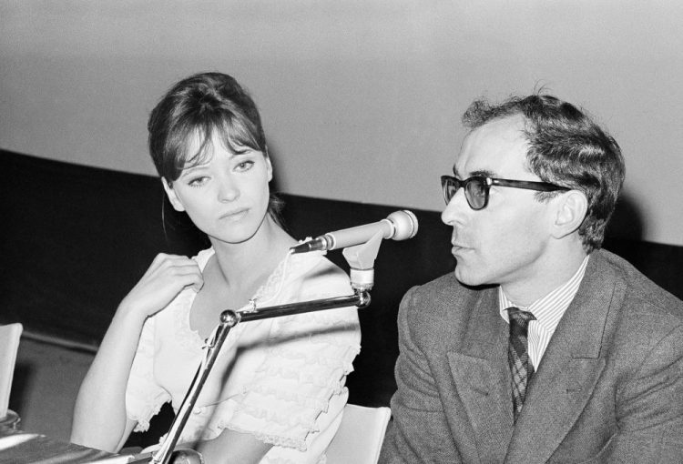 Director Jean-Luc Godard and actress Anna Karina are shown at the International Film Festival in Venice in 1965. 