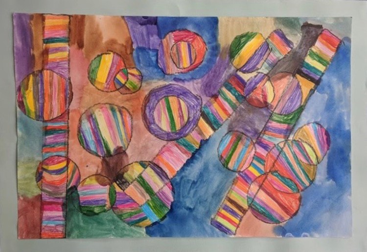 Abstract by Ariel Roy, 2nd grade, Academy Hill School.