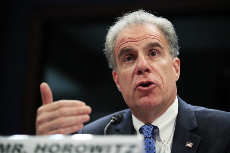 Department of Justice Inspector General Michael Horowitz testifies June 19 before joint House hearing on Capitol Hill in Washington. A Justice Department inspector general report being released Monday is expected to say that the FBI had a legitimate basis to open its investigation into ties between the Trump campaign and Russia and that senior law enforcement officials weren’t motivated by partisan bias.