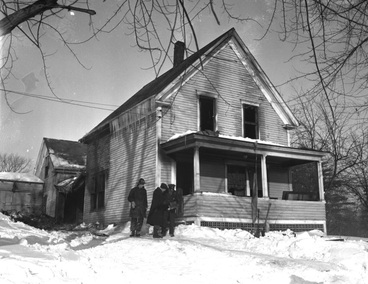 The site of a deadly fire in Auburn that killed 16 babies and one nurse. Jan. 31, 1945
