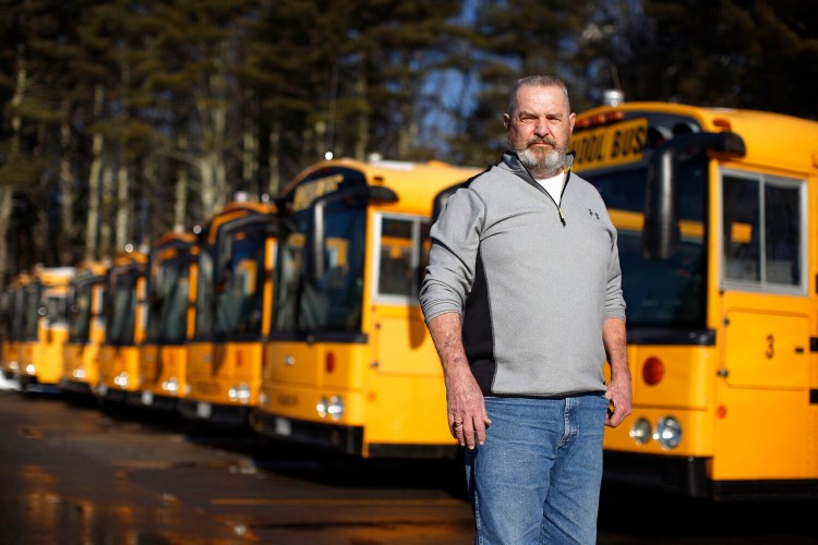 Topper West,  transportation director for Falmouth schools, has expressed interest in e-buses to augment his 25-vehicle diesel fleet. Although he has some concerns about electric buses, he said, "This seems like it may be the next thing to come down the pike."