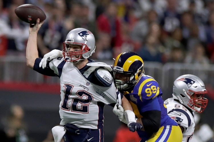 New England quarterback Tom Brady and the Patriots beat the Rams in Super Bowl 53, which was the lowest-rated Super Bowl in 11 years.
