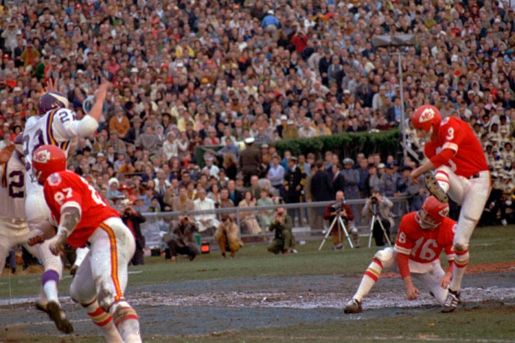 Jan Stenerud kicked three field goals and two extra points the last time the Kansas City Chiefs played in the Super Bowl, on Jan. 11, 1970. Stenerud has fond memories of the Chiefs' 23-7 win over the Minnesota Vikings and is happy the team is finally back in the big game. 
