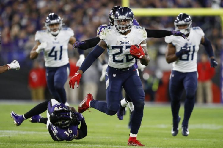 Derrick Henry is on a historic roll for the Tennessee Titans. He is the first player with two games of 175 or more rushing yards in the same postseason. Oh, and he threw a 3-yard touchdown pass.